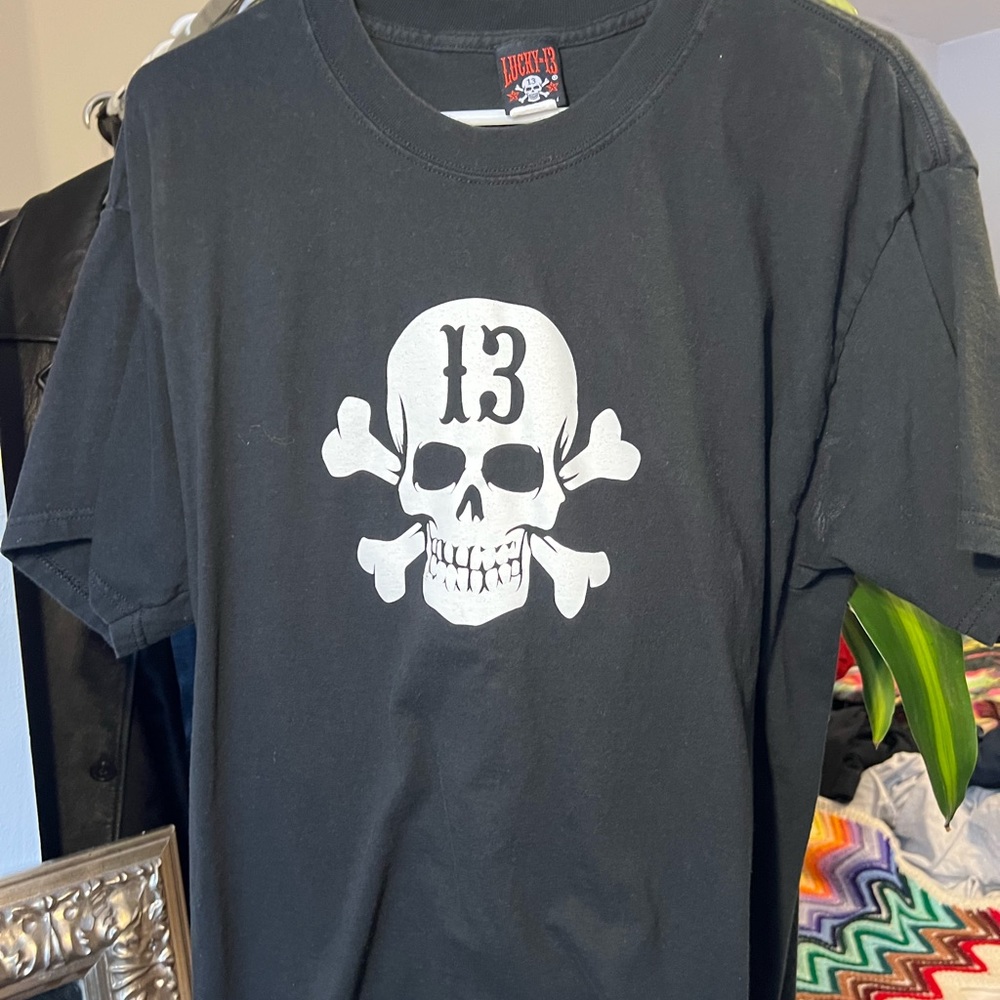 Vintage Lucky 13 Skull Tee Shirt